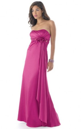 Mystique Strapless Prom Dress with Flower 3122