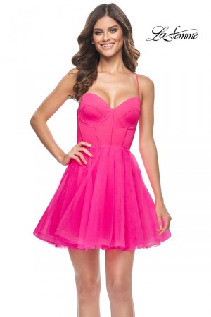 La Femme 31468 Fun and Flirty Short Homecoming Dress