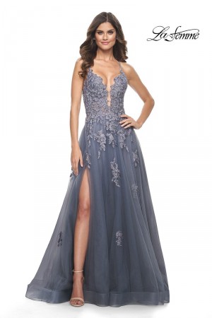 La Femme 31472 Beautiful Lace Prom Dress