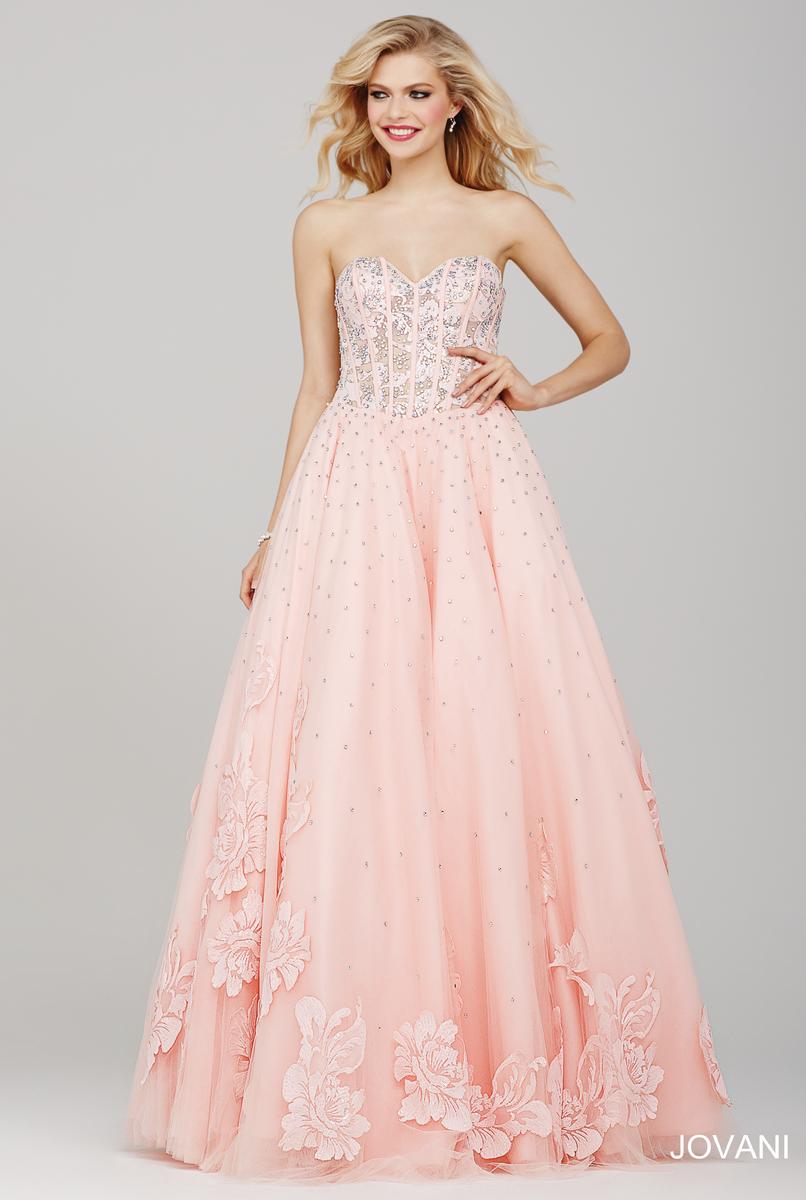 jovani strapless ball gown