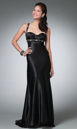 Alfred Angelo Beaded Spider Back Strap Prom Dress 3508