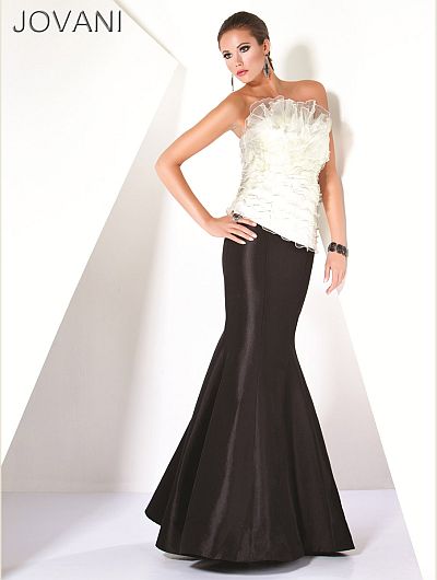 jovani black and white