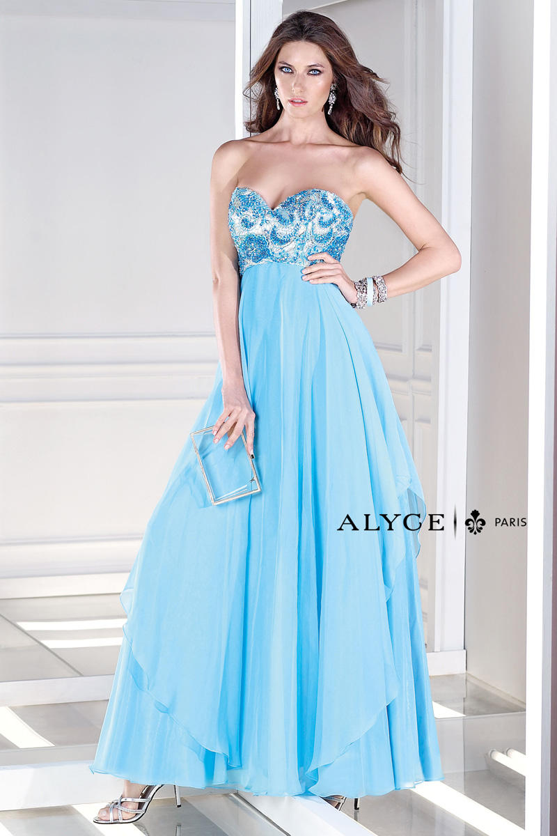 layered chiffon gown