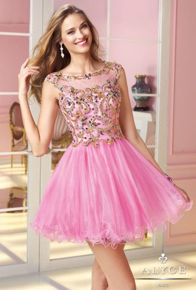 Alyce Sweet Sixteen 3579 Short Party Dress: French Novelty