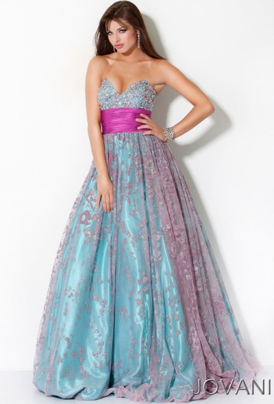 jovani fuchsia ball gown