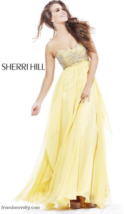 flowy prom dresses on Sherri Hill Long Sweetheart Prom Dress With Flowy Skirt 3841 Image