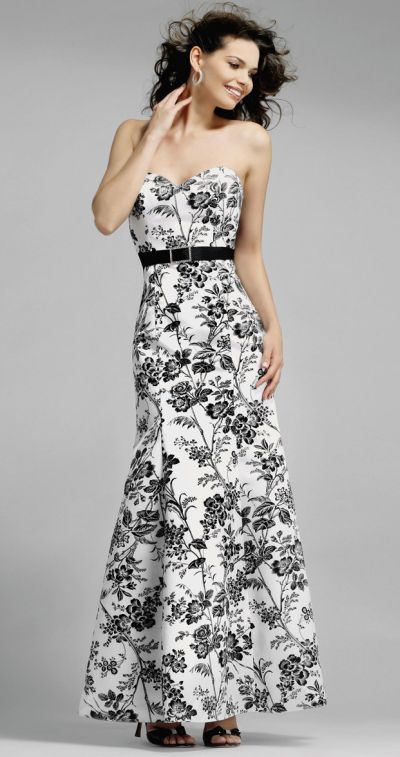 Bridemade Dresses on Designs Black And White Floral Print Bridesmaid Dress 4010 Image
