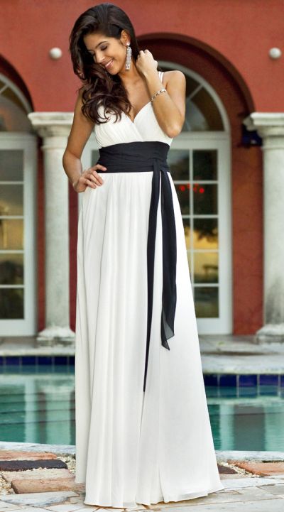 Long Bridesmaid Dresses on Alexia Designs Two Tone Chiffon Long Bridesmaid Dress 4046 Image
