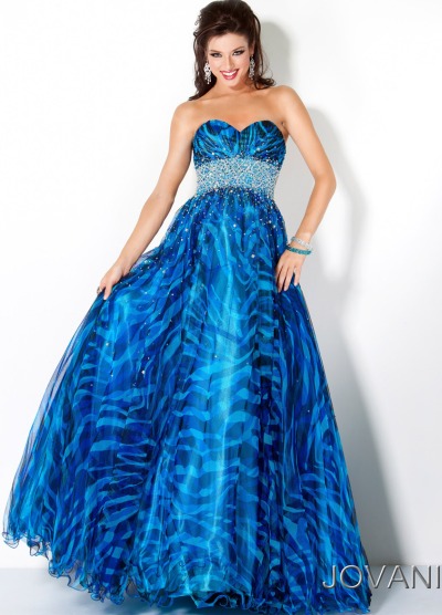 jovani blue ball gown