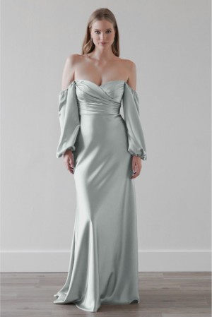 Watters Alba 4400 Off Shoulder Long Sleeve Bridesmaid Dress