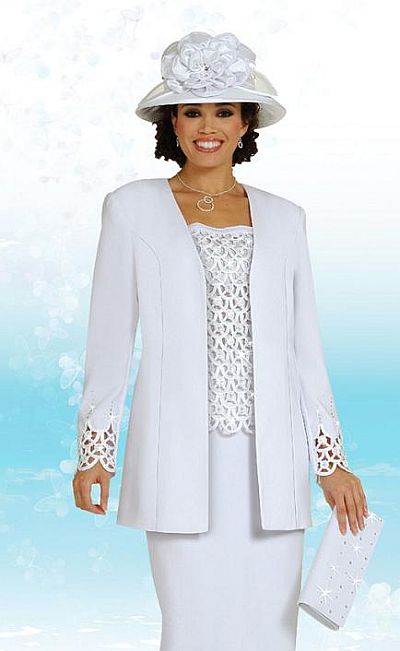 Women Suits on Ben Marc White Church Suit For Women 4555 Image