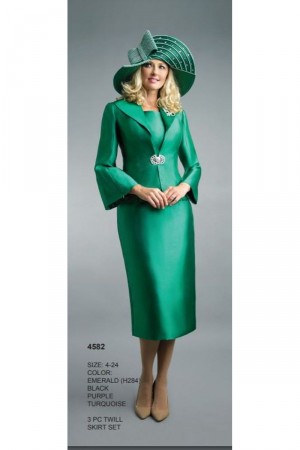 Size 10 Emerald Lily and Taylor 4582 Ladies Perfect Church Suit