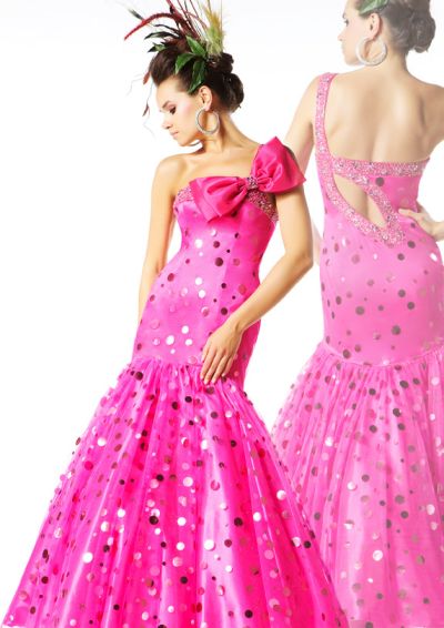 Pink Wedding Gowns on Ballgowns By Macduggal Hot Pink Mermaid Prom Dress 4750h Image