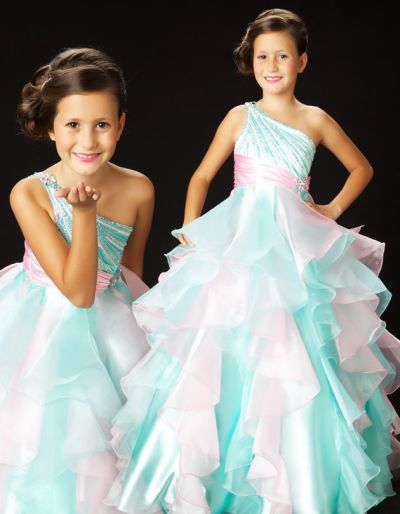 Girls Sizeclothes on Size 6 Baby Pink Sugar By Macduggal Girls Pageant Dress 4775s Image