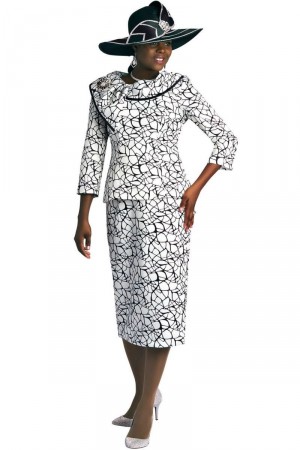 Lily and Taylor 4832 Ladies Wrap Collar Church Suit