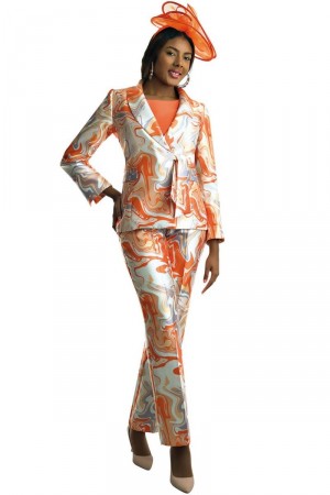 Lily and Taylor 4857 Modern Print Womens Pantsuit
