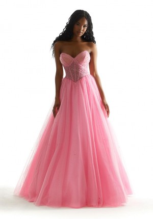 Morilee 49071 Beautiful Sheer Corset Prom Dress