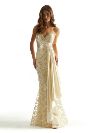 Morilee 49082 Elegant Beaded Lace Prom Dress