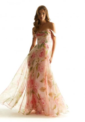 Morilee 49085 Romantic Floral Organza Prom Dress