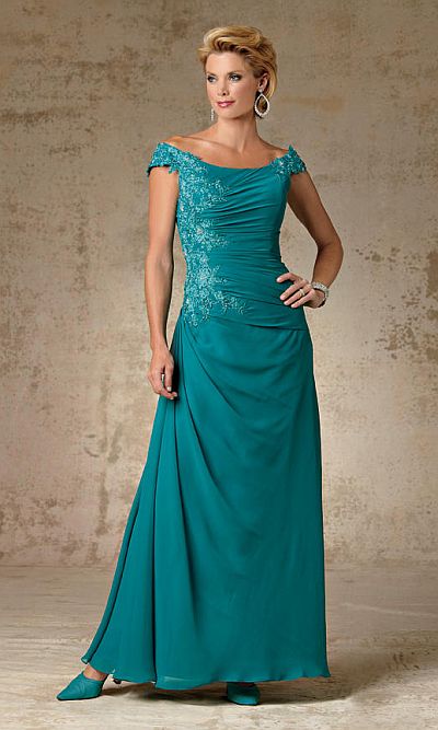 Jordan Fashions on Caterina By Jordan Off The Shoulder Mothers Wedding Dress 5002 Image