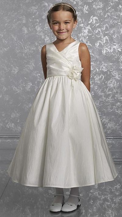 Mori on Mori Lee Beaded Taffeta Flower Girls Dress 502 Image
