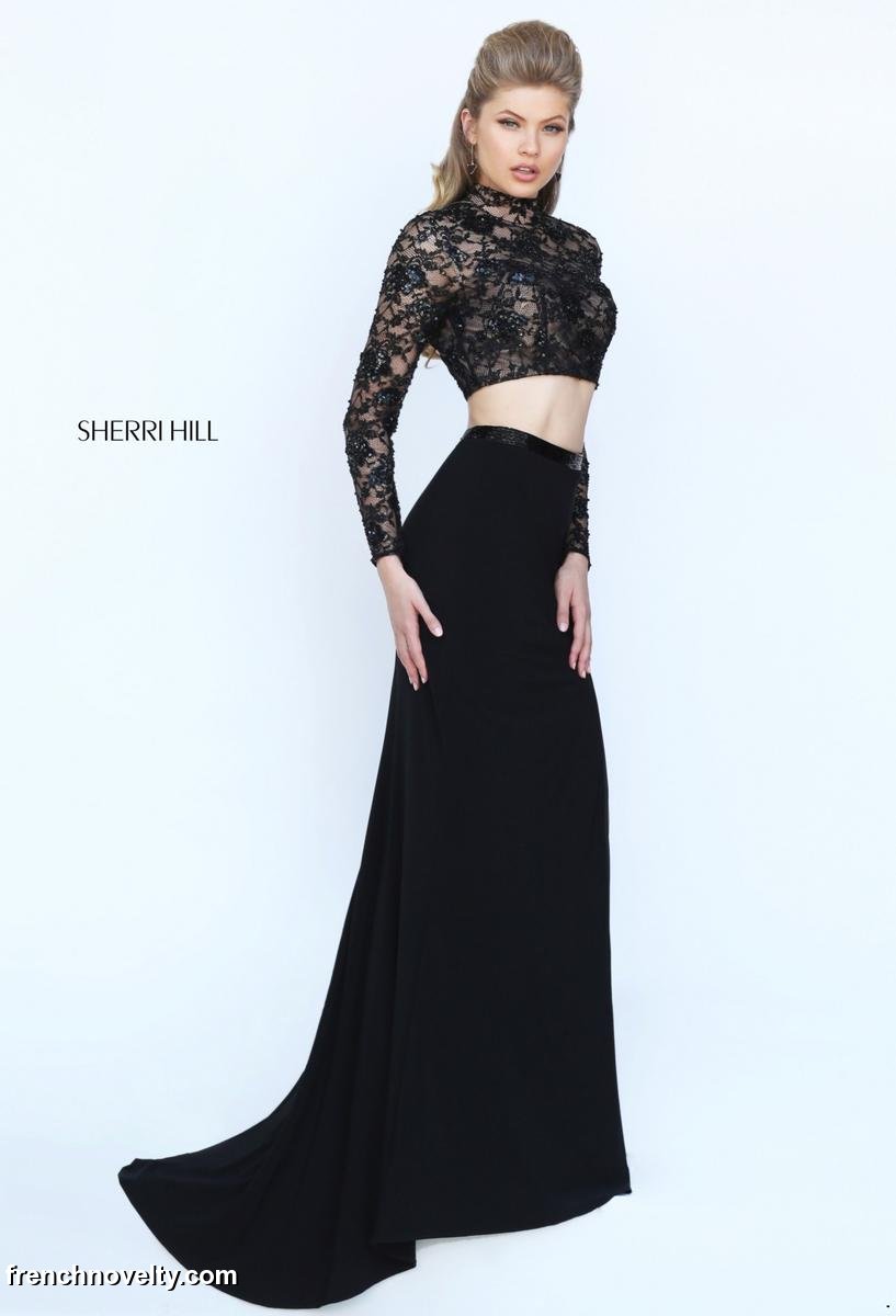 sherri hill long sleeve gown