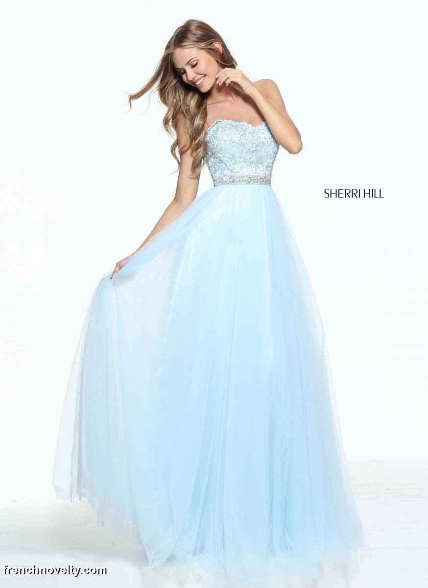sherri hill light blue ballgown