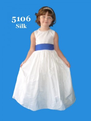 Rosebud Fashions 5106 Silk Flower Girls Dress