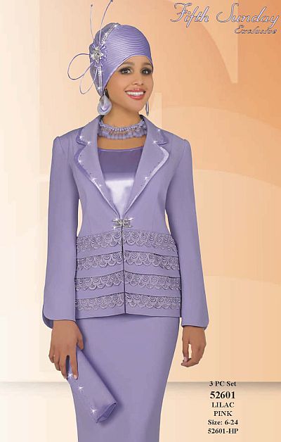 Fifth Sunday by Ben Marc Womens Pastel Church Suit 52601: French