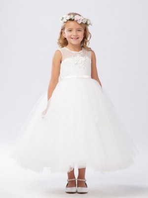 Tip Top 5737 Flower Girls Dress with 3D Lace