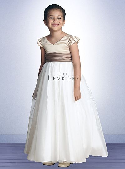 Bill Levkoff Flower Girls Dress with Ivory Bobbinet Skirt 60201 ...