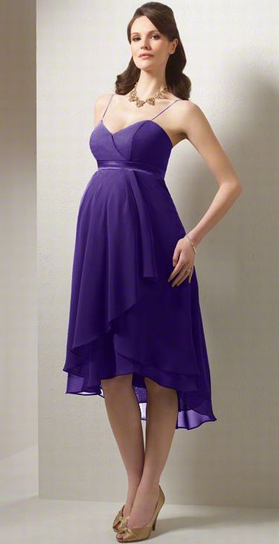 Cobalt Blue Bridesmaid Dresses on Alfred Angelo High Low Maternity Bridesmaid Dress 6471ma Image