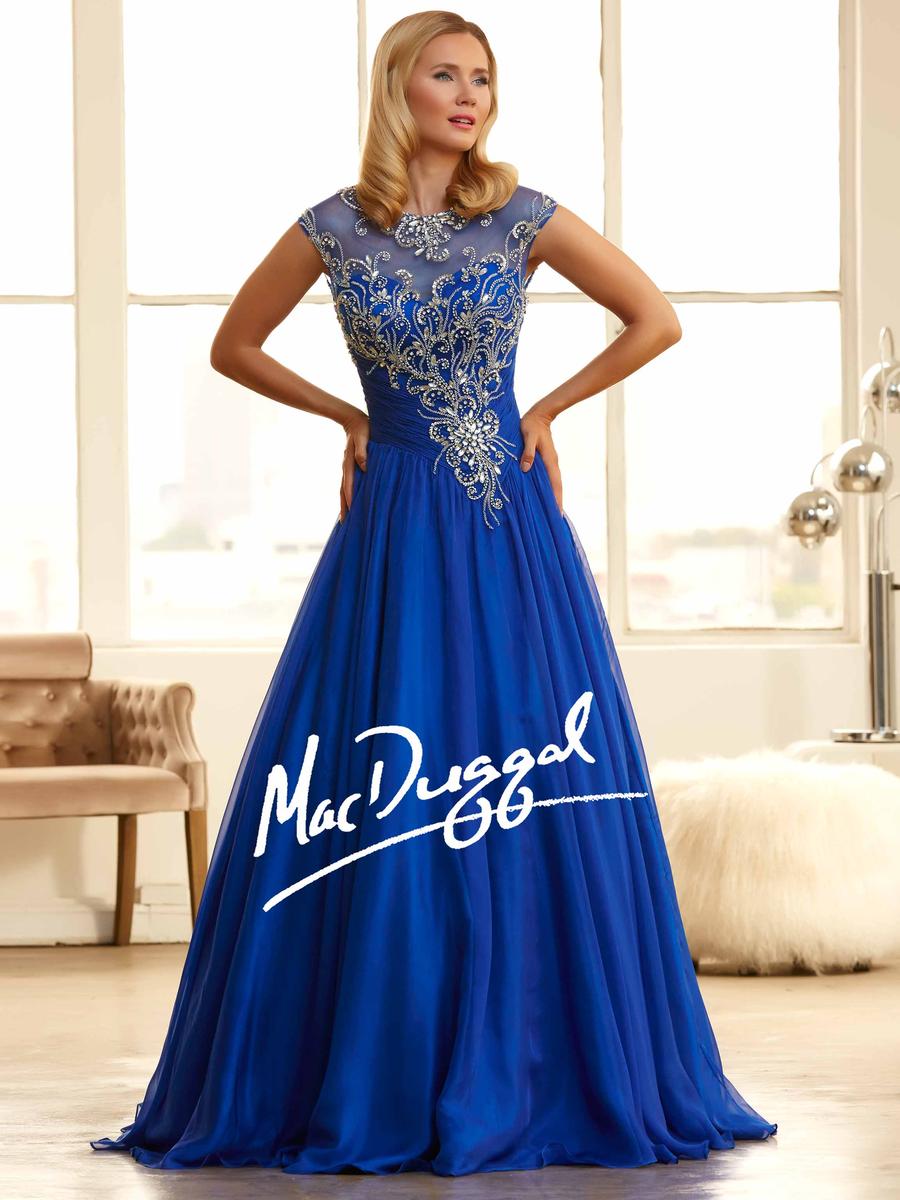 Mac Duggal 65078H Ruched Empire Ball Gown: French Novelty