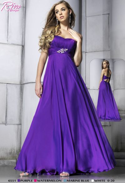 Strapless Wedding Dress on Riva Designs Strapless Bra Back Prom Dress 6551 Image