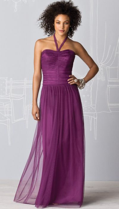 Brides Maid Dress on After Six Stretch Tulle Convertible Halter Bridesmaid Dress 6604 Image