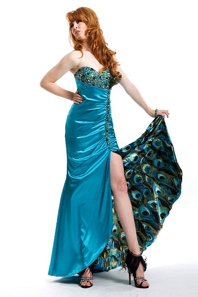 Peacock Party Dress