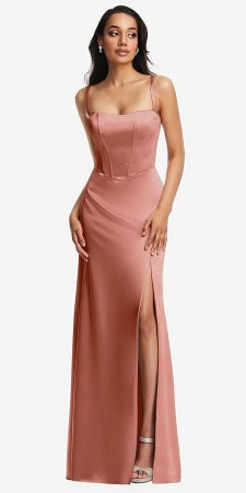 Dessy After Six 6874 Lace Up Back Bridesmaid Dress