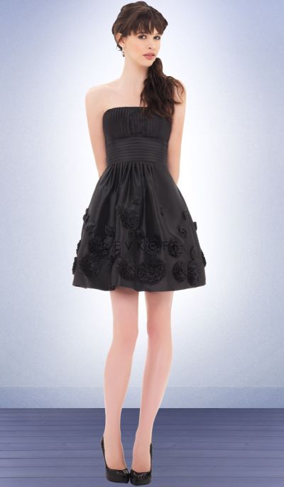 Bridesmaid Dresses on Bill Levkoff Fun Flirty Short Bridesmaid Dress With Flowers 688 Image