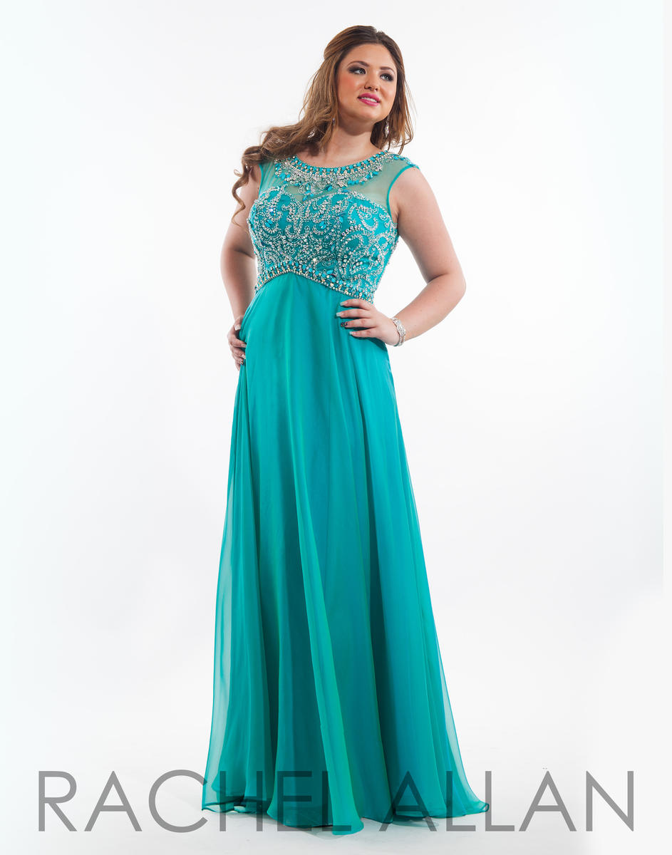 Rachel Allan 7025 Plus Size Formal Dress French Novelty