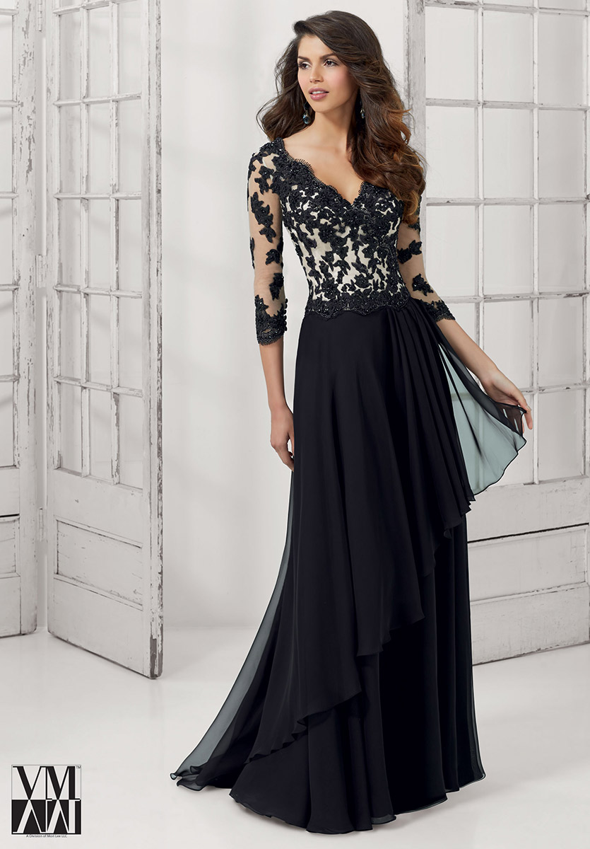 VM Collection 71110 Gown with Sheer Lace French Novelty