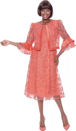 Terramina 7127 Gorgeous 3D Lace Jacket Dress
