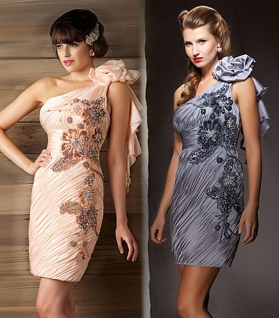 Couture Prom Dresses on Macduggal Couture One Shoulder Ruched Cocktail Dress 7133d Image