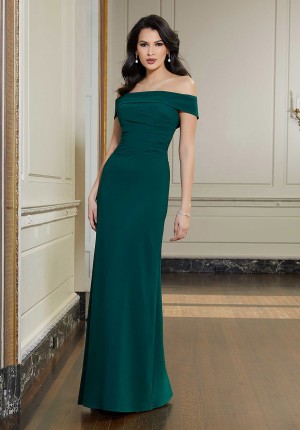 Size 12 Emerald MGNY by Morilee 72609 Sleek Mother of Bride Gown
