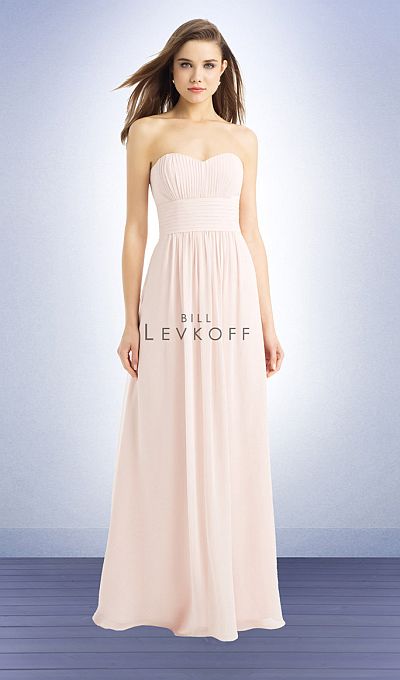 Bill Levkoff 743 Long Bridesmaid Dress with Cummerbund: French Novelty