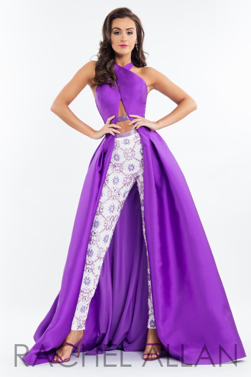 Rachel Allan 7522 Prom Gown With Pants French Novelty