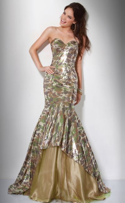 Camo Wedding Gowns on Camouflage Prom Dresses 2011 Jovani Sequin Mermaid Prom Dress 7830