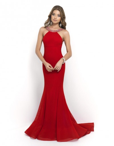 Blush 9979 Beaded Neck Prom Dress