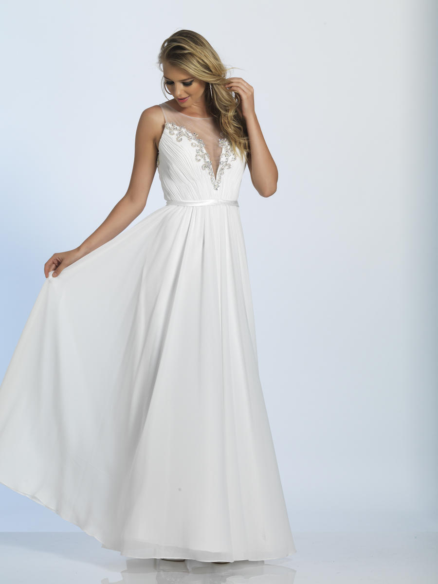 by johnny strapless wave gown white