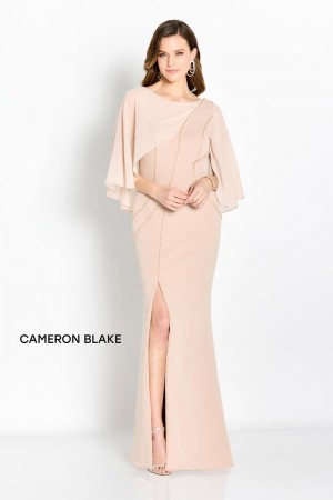 Cameron Blake CB764 Draped Sleeves Mother of Bride Gown