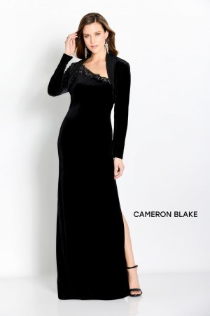 Cameron Blake CB765 One Shoulder MOB Gown with Bolero
